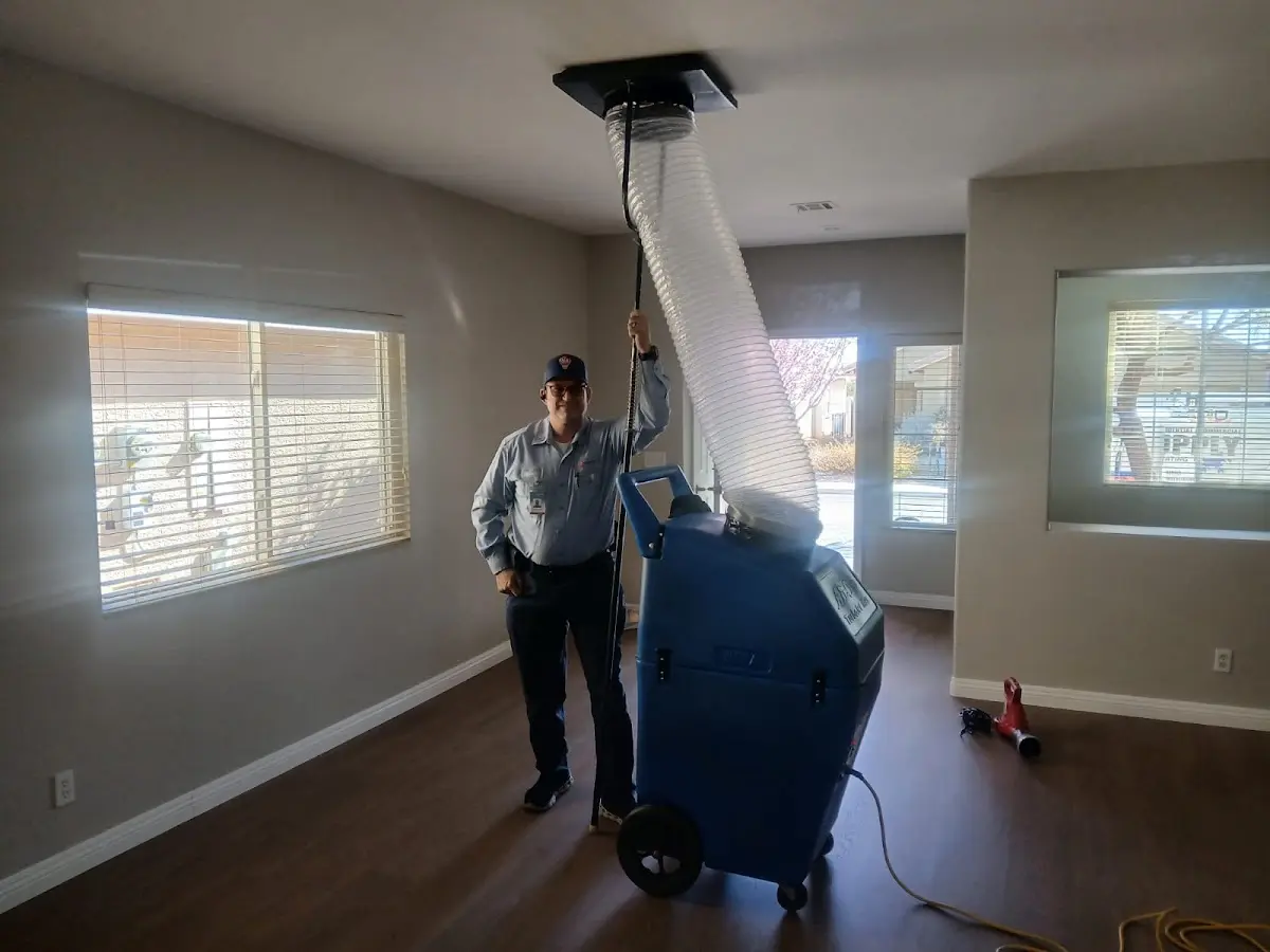 Professional Dryer Vent Cleaning work inside a Hiram home